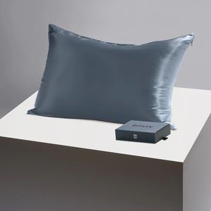 Blissy Silk Pillowcase King Ash Blue